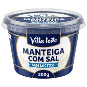 Manteiga Com Sal Zero Lactose Villa Leite - 200g